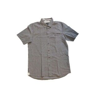 Fried‎ Striped Button Front Shirt Slim FIt Size XL
